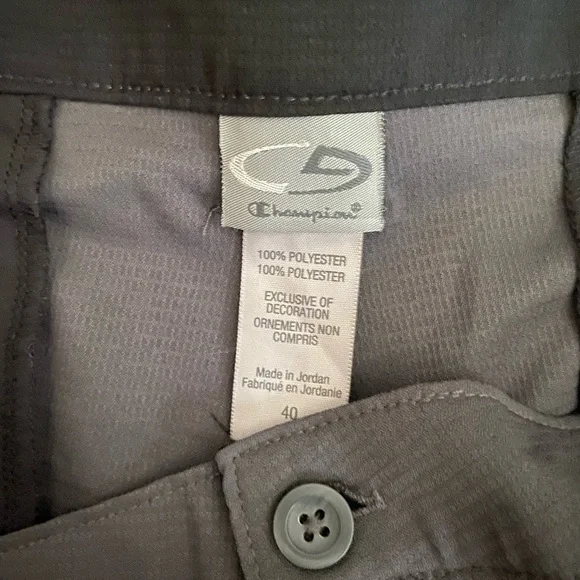 Champion cargo gray shorts with side pockets size 40 - Picture 7 of 9